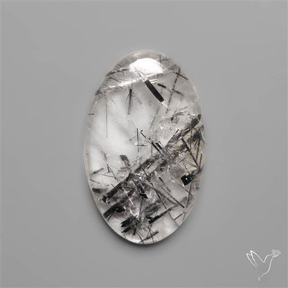 Black Tourmalinated Quartz Cabochon