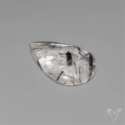 Black Tourmalinated Quartz Cabochon