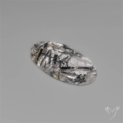 Black Tourmalinated Quartz Cabochon