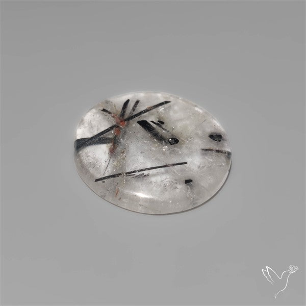 Black Tourmalinated Quartz Cabochon