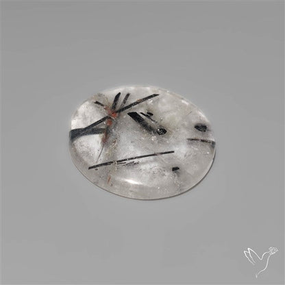 Black Tourmalinated Quartz Cabochon