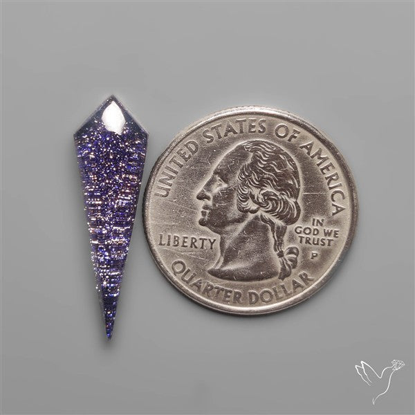 Blue Goldstone Doublet