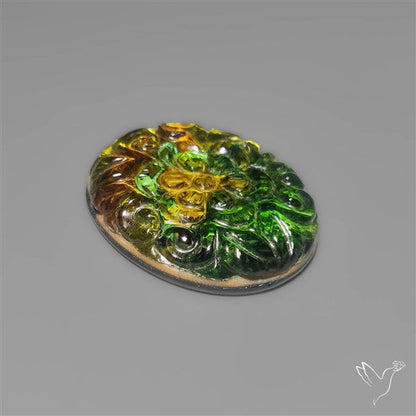 Dichroic Glass Mughal Carving Doublet