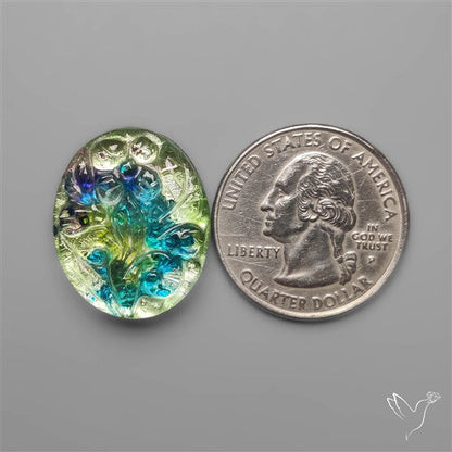 Dichroic Glass Mughal Carving Doublet