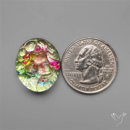 Dichroic Glass Mughal Carving Doublet