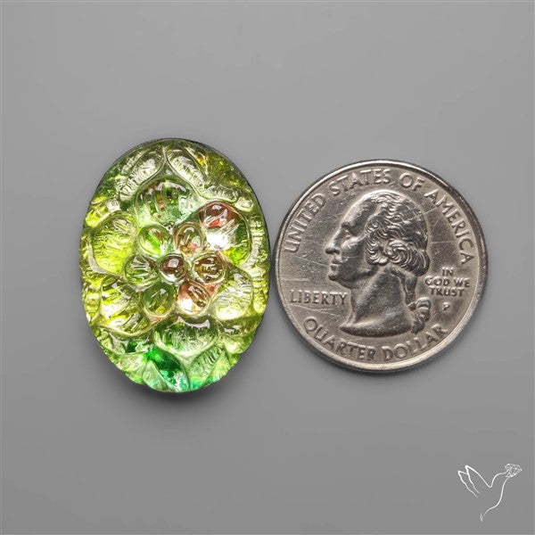 Dichroic Glass Mughal Carving Doublet