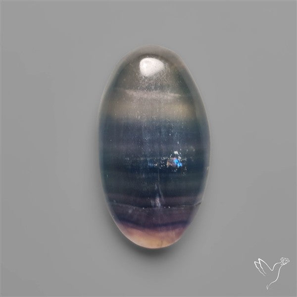 Dark Green Fluorite Cabochon with laces