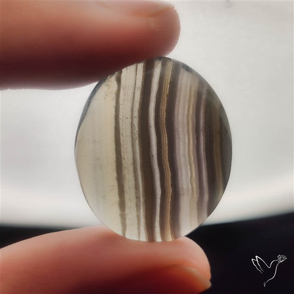 Dark Green Fluorite Cabochon with laces