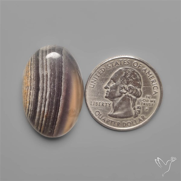 Dark Green Fluorite Cabochon with laces