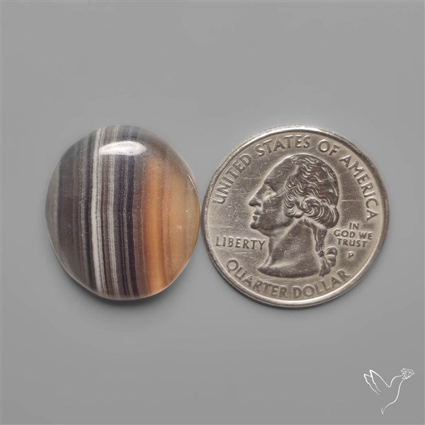 Dark Green Fluorite Cabochon with laces