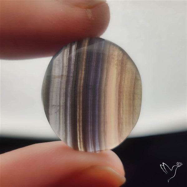 Dark Green Fluorite Cabochon with laces