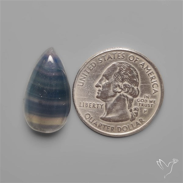 Dark Green Fluorite Cabochon with laces