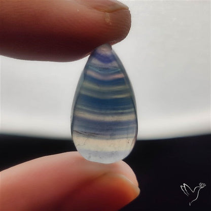 Dark Green Fluorite Cabochon with laces