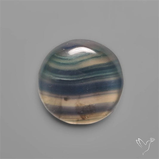 Dark Green Fluorite Cabochon with laces