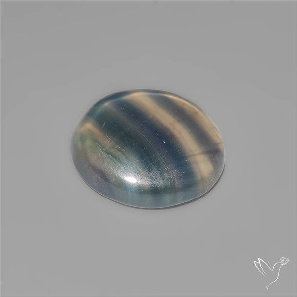 Dark Green Fluorite Cabochon with laces