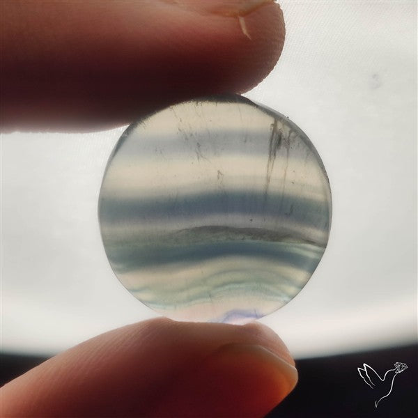 Dark Green Fluorite Cabochon with laces