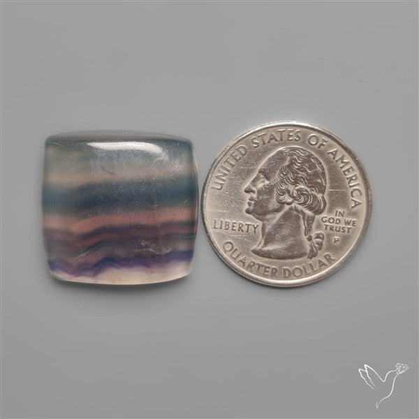Dark Green Fluorite Cabochon with laces