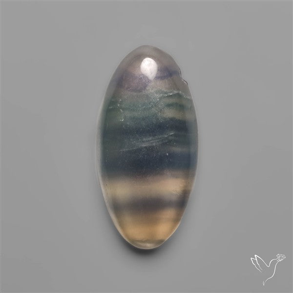 Dark Green Fluorite Cabochon with laces