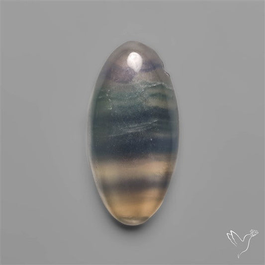 Dark Green Fluorite Cabochon with laces