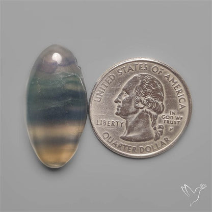 Dark Green Fluorite Cabochon with laces