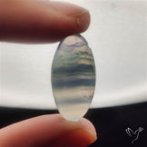 Dark Green Fluorite Cabochon with laces