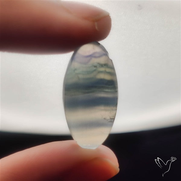 Dark Green Fluorite Cabochon with laces