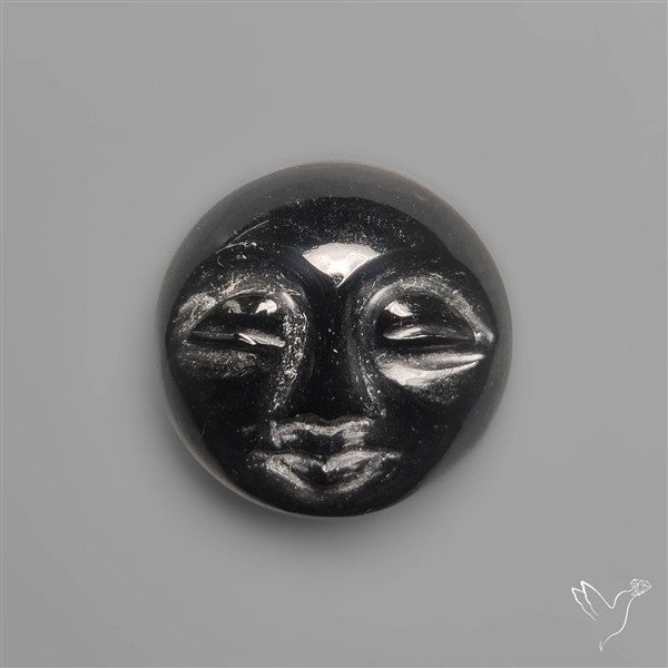 Black Onyx Moonface Carving