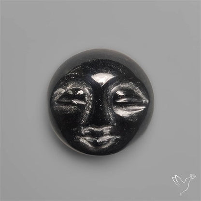 Black Onyx Moonface Carving