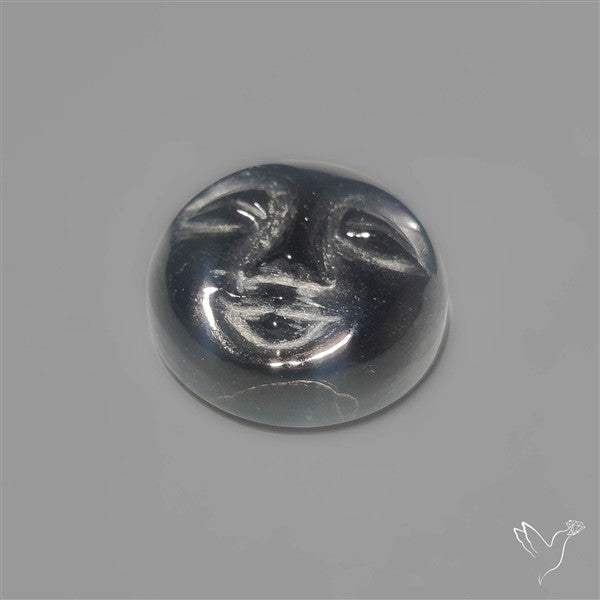 Black Onyx Moonface Carving