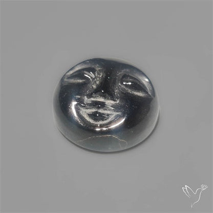 Black Onyx Moonface Carving