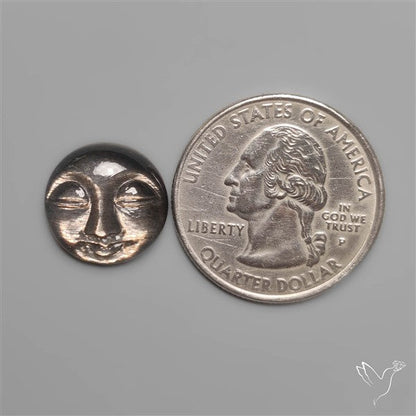 Black Sunstone Moonface Carving