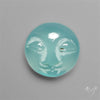 Aqua Chalcedony Moonface Carving