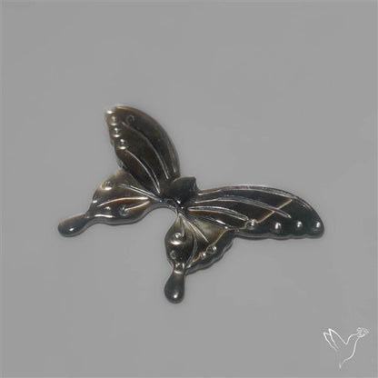 Rainbow Tahitian Mother of Pearl Butterfly Carving