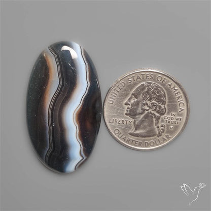 Banded Tuxedo Agate Cabochon
