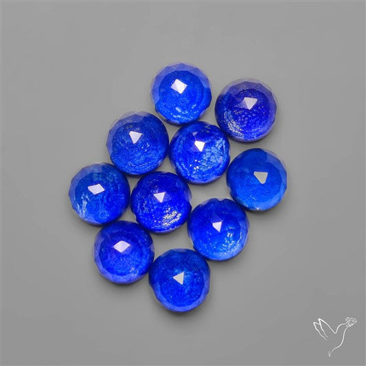 Rose Cut Himalayan Quartz & Lapis Lazuli Doublets Lot