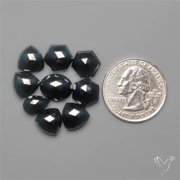 Rose Cut Black Spinels Lot