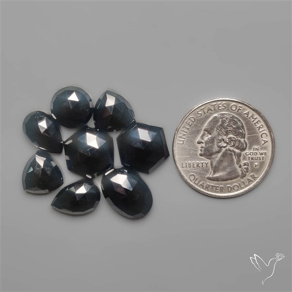 Rose Cut Black Spinels Lot