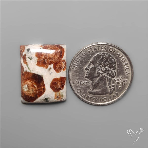 Garnet In Limestone Cabochon