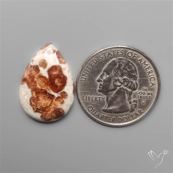 Garnet In Limestone Cabochon