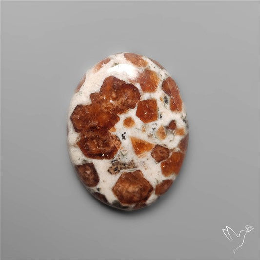 Garnet In Limestone Cabochon