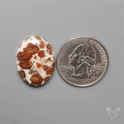 Garnet In Limestone Cabochon
