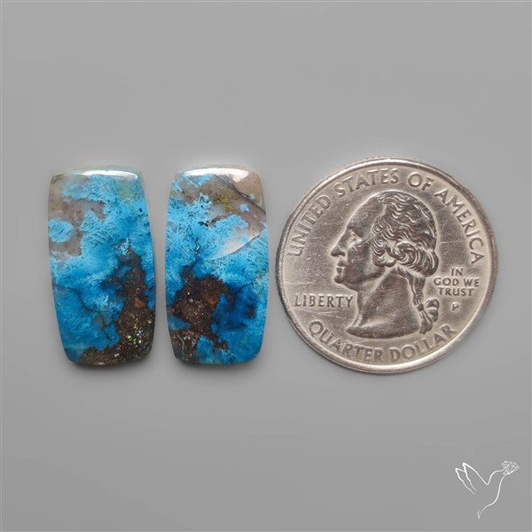 Gem Azurites Pair
