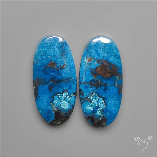 Gem Azurites Pair