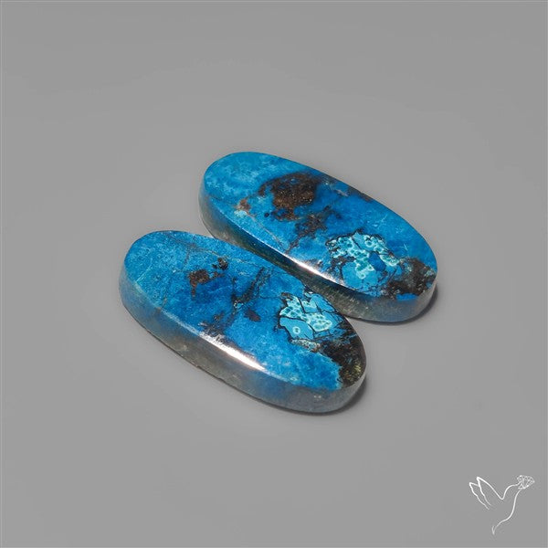 Gem Azurites Pair