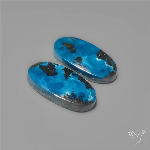 Gem Azurites Pair