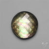 Checkerboard Cut Himalayan Quartz With Black Mother Of Pearl Doublet