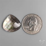 Checkerboard Cut Himalayan Quartz With Black Mother Of Pearl Doublet