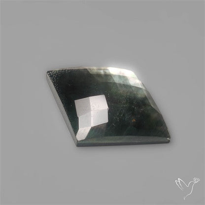 Checkerboard Cut Himalayan Quartz With Black Mother Of Pearl Doublet