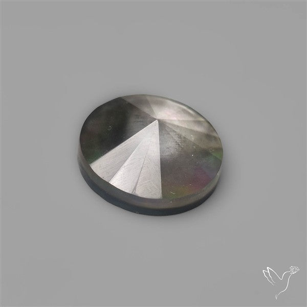 Step Cut Himalayan Quartz With Rainbow Black Mother Of Pearl Doublet