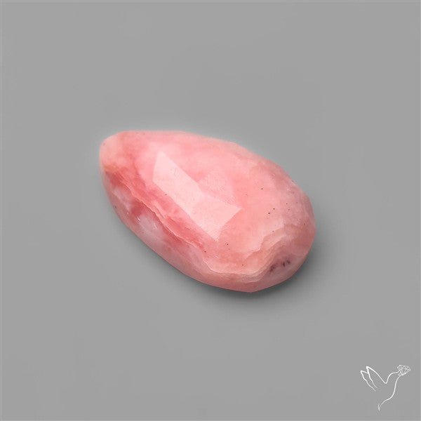 Rose Cut Deep Pink Peruvian Opal